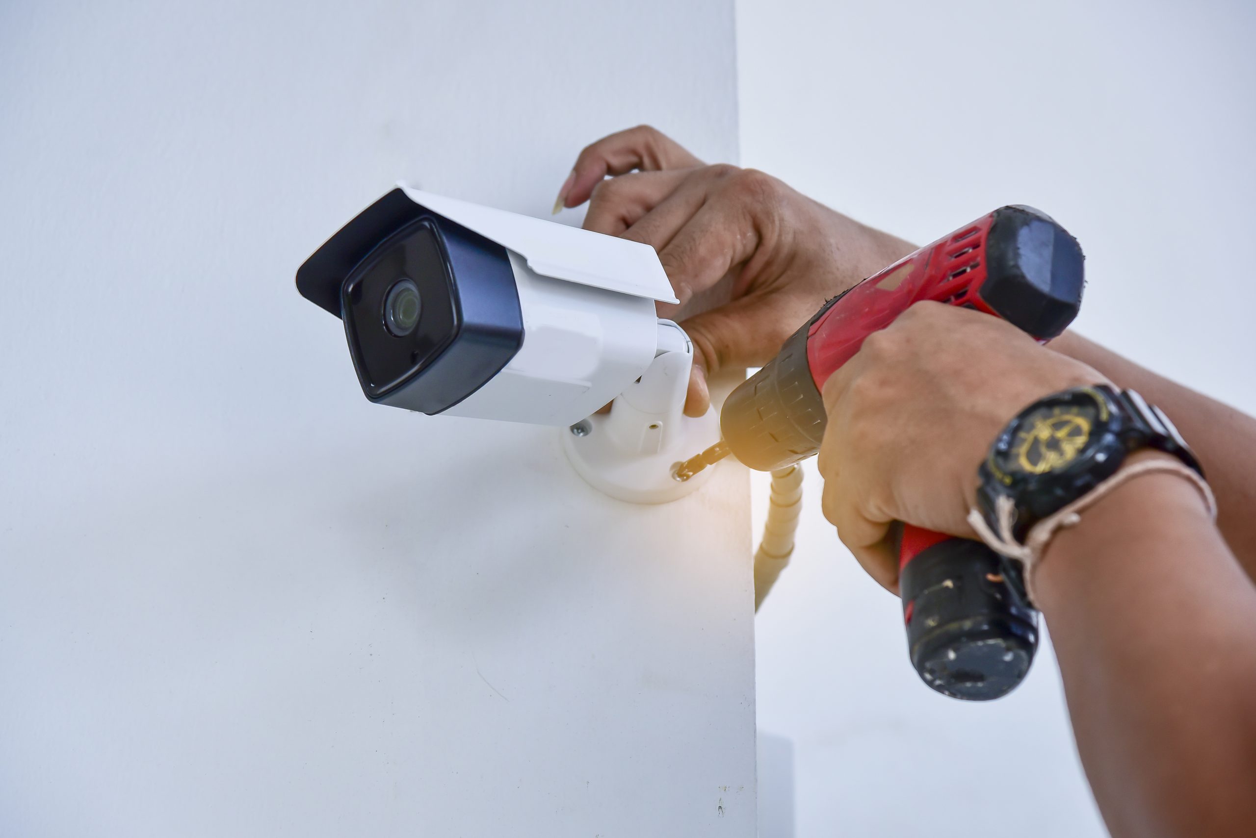 Home security camera installation