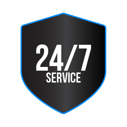24/7 service badge