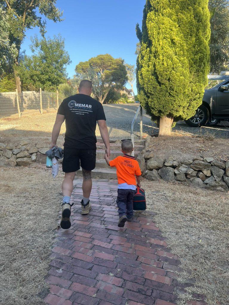 memar electrical cover image. Image of Mat from Memar electrical walking with kid